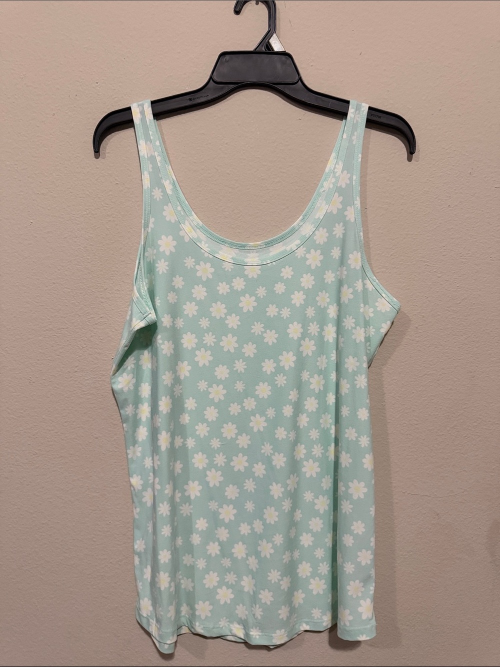 No Boundaries Mint Green Daisy Print Tank Top